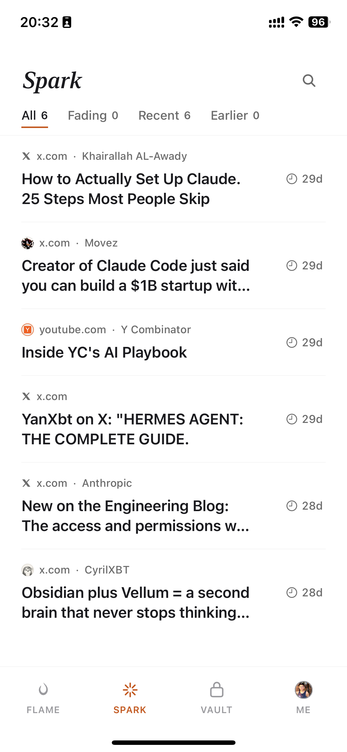 Burn 451 sparks — articles that survived the 24-hour reading queue